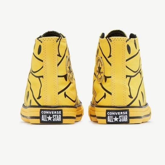 Converse Chinatown Market X Chuck High Top Cyber Yellow Smiley Toddler Size 9 - Picture 2 of 4